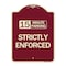Signmission 15 Minute Parking Strictly Enforced Heavy-Gauge Aluminum Sign, 24" x 18", BU-1824-24600 A-DES-BU-1824-24600 - alternate 1
